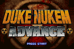 Duke Nukem Advance title screen for GameBoy Advance